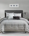Macy's Macys Chaplin 9 Pc. Comforter Sets In Black,white