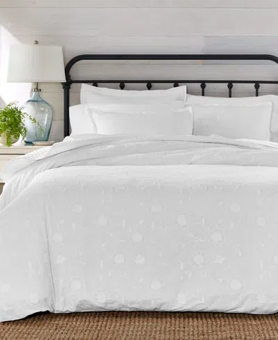 Macy's Charter Club Colette Embroidery 3-pc. Duvet Set, Full/queen, Exclusively At  In White