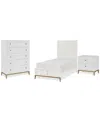 Macy's Chelsea 3-pc. Bedroom Set (full Bed, Chest & Nightstand) In Transparent