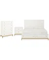 Macy's Chelsea 3-pc. Bedroom Set (king Storage Bed, Chest & Nightstand) In Transparent