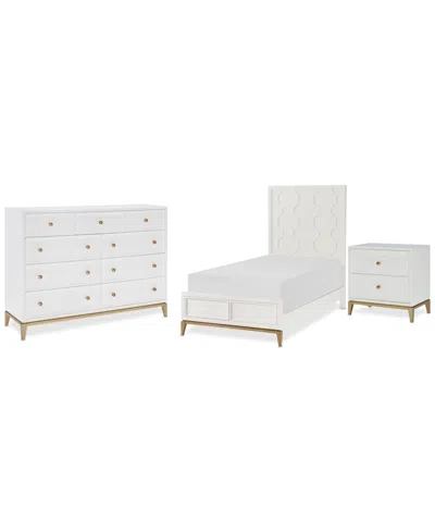 Macy's Chelsea 3-pc. Bedroom Set (twin Bed , Dresser & Nightstand) In Transparent