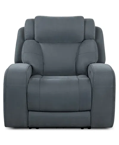 Macy's Cheramie 44" Fabric Power Motion Recliner In Gray