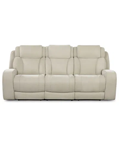 Macy's Cheramie 88" Fabric Power Motion Reclining Sofa In Neutral