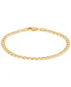 Macy's Children's Polished Hollow Curb Chain Bracelet In 14k Yellow Gold In Gold