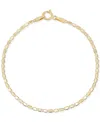 Macy's Children's Polished Valentino Link Bracelet In 14k Gold In Gold