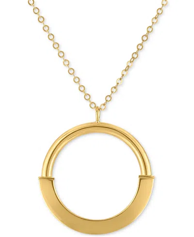 Macy's Circle 18" Pendant Necklace In 10k Yellow Gold