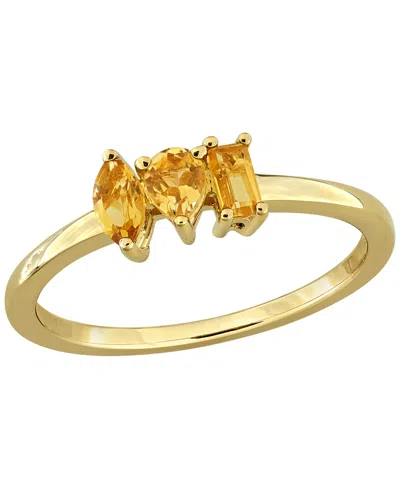 Macy's Citrine (1/2 Ct. T.w.) Ring In Sterling Silver (also Available In Blue Topaz) In Gold