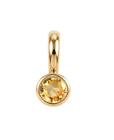 Macy's Citrine (1/20 Ct. T.w.) Round 14k Gold Pendant