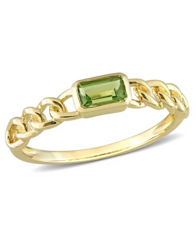 Macy's Citrine (1/3 Ct. T.w.) Link Ring In 10k Yellow Gold In Peridot