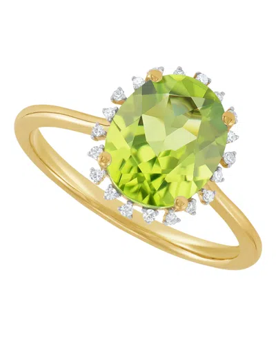 Macy's Citrine (2-1/5 Ct. T.w.) & Diamond Accent Ring In 10k Yellow Gold (also Available In Blue Topaz, Ame