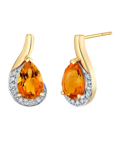 Macy's Citrine Drop Earrings (2-5/8 Ct. T.w.) In 10k Yellow Gold