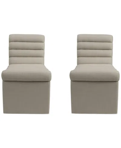Macy's Clave 2-pc. Dining Chair Set, Created For  In Linen