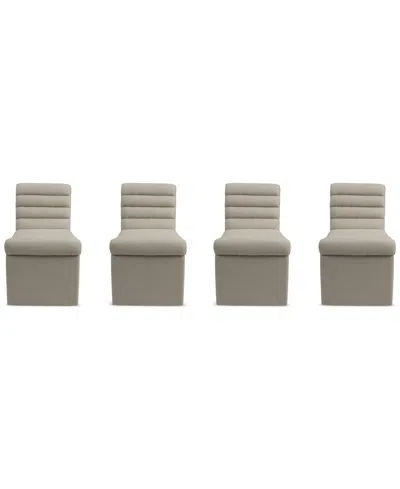 Macy's Clave 4-pc. Dining Chair Set, Created For  In Linen