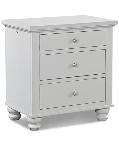 Macy's Closeout! Cambridge Grey Nightstand In White