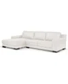 Macy's Closeout! Darrium 2-pc. Leather Sofa With Chaise, Created For  In White