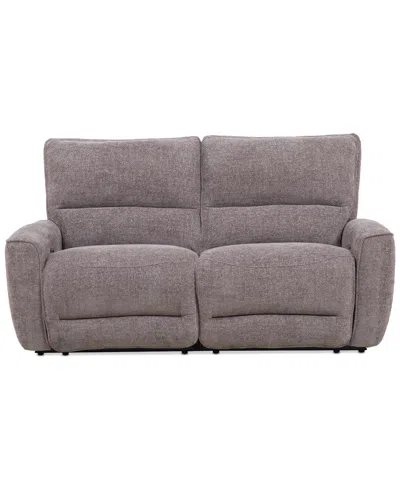 Macy's Closeout! Deklyn 76" 2-pc. Zero Gravity Fabric Sofa With 2 Power Recliners, Created For  In Brown