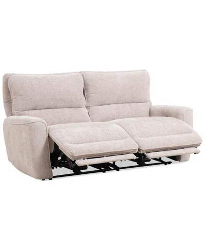 Macy's Closeout! Deklyn 76" 2-pc. Zero Gravity Fabric Sofa With 2 Power Recliners, Created For  In Cobblestone