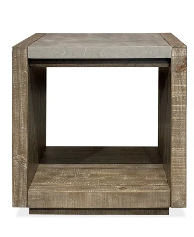 Macy's Closeout! Intrigue 24" Wood End Table In Brown
