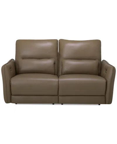 Macy's Closeout! Jekyns Leather Power Sofa, Created For