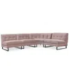 Macy's Closeout! Kathya 157" 4-pc. Fabric Modular Sectional, Created For  In Berry