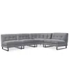 Macy's Closeout! Kathya 157" 4-pc. Fabric Modular Sectional, Created For  In Grey