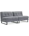 Macy's Closeout! Kathya 80" 2-pc. Fabric Modular Sofa, Created For  In Grey
