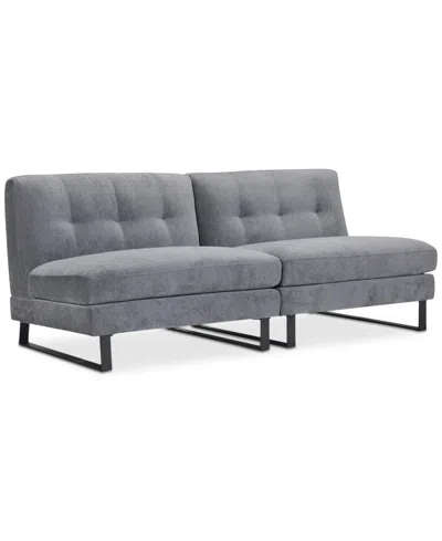 Macy's Closeout! Kathya 80" 2-pc. Fabric Modular Sofa, Created For  In Grey