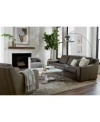 Macy's Closeout Kovner Leather Sectional Collection Created For Macys In Gray