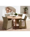 Macy's Closeout Longstock Teak Outdoor Dining Collection In Transparent