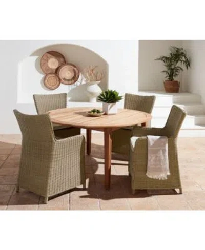 Macy's Closeout Longstock Teak Outdoor Dining Collection In Transparent
