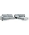 Macy's Closeout! Lydney 139" 2-pc. Fabric Sectional, Created For  In Light Blue