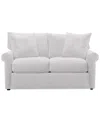 Macy's Closeout! Wrenley 63" Amici Fabric Loveseat, Created For Macys In Oyster