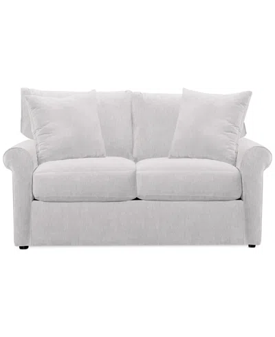 Macy's Closeout! Wrenley 63" Amici Fabric Loveseat, Created For Macys In Oyster