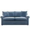 Macy's Closeout! Wrenley 76" Amici Fabric Full Sleeper Sofa, Created For  In Denim