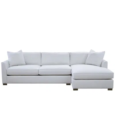 Macy's Corine 2-pc. Chaise Sectional Sofa With Toss Pillows In Gray