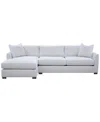 Macy's Corine 2-pc. Chaise Sectional Sofa With Toss Pillows In Multi