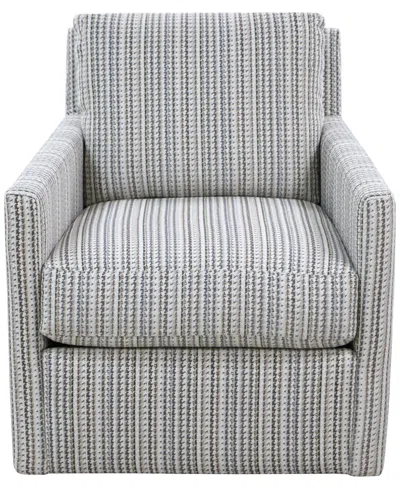 Macy's Corine 33" Upholstered Swivel Chair In Multi