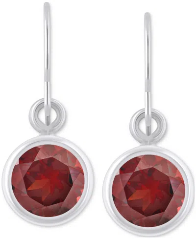 Macy's Created Sapphire Oval Stud Earrings (1-1/2 Ct. T.w.) In 10k Yellow Gold (also In Additional Gemstone In Garnet,white Gold