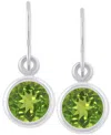Macy's Created Sapphire Oval Stud Earrings (1-1/2 Ct. T.w.) In 10k Yellow Gold (also In Additional Gemstone In Peridot,white Gold