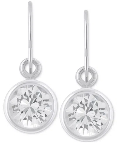 Macy's Created Sapphire Oval Stud Earrings (1-1/2 Ct. T.w.) In 10k Yellow Gold (also In Additional Gemstone In White Topaz,white Gold