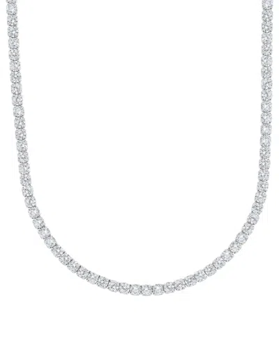 Macy's Created White Sapphire (17-1/5 Ct. T.w.) Necklace In 14k Yellow Gold Plated Sterling Silver