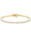 Macy's Created White Sapphire Tennis Bracelet (8-1/8 Ct. T.w.) In 14k Yellow Gold Over Sterling Silver