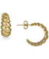 Macy's Croissant-style Small Hoop Earrings In 14k Gold In Gold