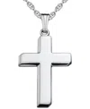 Macy's Cross Pendant 20" Necklace In Sterling Silver In Silver