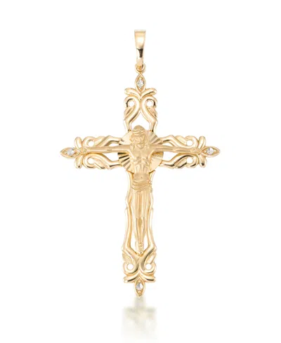 Macy's Crucifix Pendant In 10k Yellow Gold