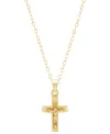 Macy's Crucifix Raised Christ Figure Cross 15" Pendant Necklace In 14k Gold In Gold