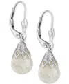 Macy's Crushed Opal Leverback Drop Earrings (2-3/4 Ct. T.w.) In 14k White Gold In White Gold