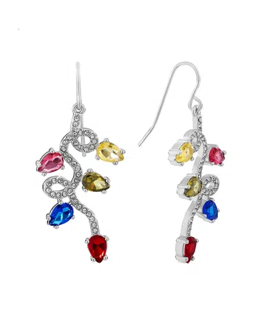 Macy's Crystal Holiday Lights Dangle Earrings In Metallic