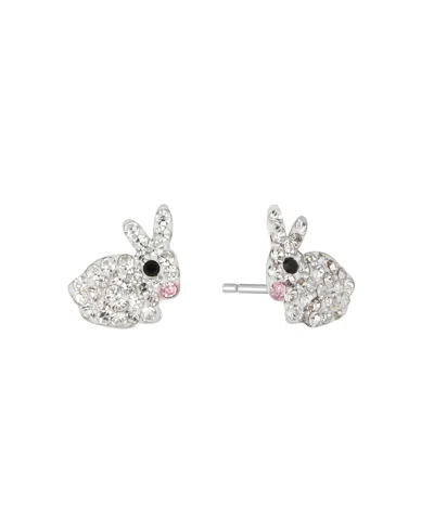 Macy's Crystal Pave Bunny Stud Earrings In Silver