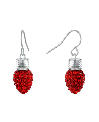 Macy's Crystal Silver-tone Christmas Chandelier Dangle Earrings In Metallic
